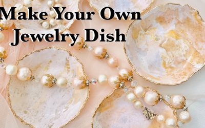 Do It Yourself – Tutorials – Make Your Own Jewelry Dish DIY Polymer Clay Marbled Bowl Tutorial With Gold Leaf Edge