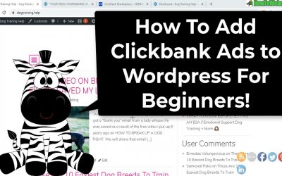 WordPress For Beginners – Beginner Tutorial: How to Find & Add Clickbank Affiliate Ads to WordPress