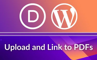 WordPress For Beginners – Divi Theme Tutorial: How to add PDF in a WordPress Website