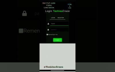 Cool Login Form using HTML & CSS | TechiesCraze #shorts