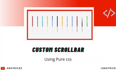 How to Install Custom Scrollbar Using Pure CSS | How to hide scrollbar | CSS Custom Scrollbar