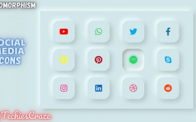 How to Get Icons using Font Awesome cdn with Neomorphism Design UI using HTML & CSS | TechiesCraze