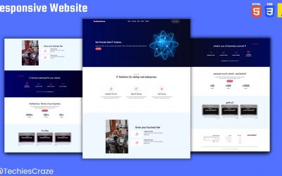 How to make Complete Responsive Website using HTML & CSS | TechiesCraze