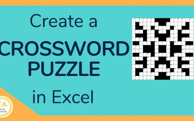 Do It Yourself – Tutorials – How to Create a Crossword Puzzle in Excel – Tutorial