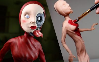 Do It Yourself – Tutorials – Making Up MY OWN Nightmare Character 'The Red Lady' – Polymer Clay Tutorial