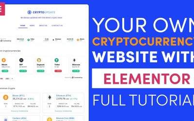 Do It Yourself – Tutorials – How to Create a Cryptocurrency Website with WordPress and Elementor Full Tutorial