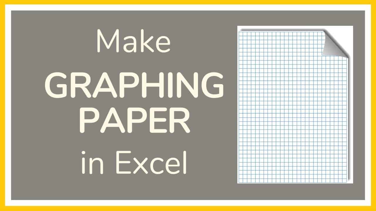 Do It Yourself Tutorials How To Make Graph Paper In Excel 