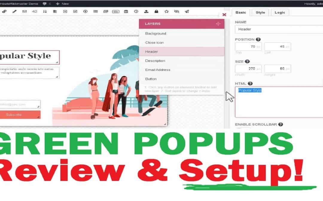 WordPress For Beginners – Green Popups Review – Best WordPress Popup Plugin – Optin Web Form