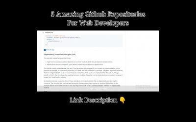 5 Amazing GitHub Repositories for Web Developers   #shorts