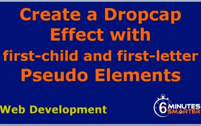 Create a Drop Cap with first-child and first-letter Pseudo Elements