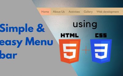 Simple & Easy Menu Bar using HTML & CSS 🔥🔥