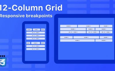 12-column grid with CSS Grid – Mobile first – Responsive Breakpoints