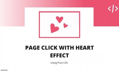 How to add page click love effect | Page click with heart effect | Mouse Click Special Effects