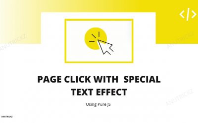 How to add page click Text effect | Page click with text effect | Mouse Click Special Text Effects