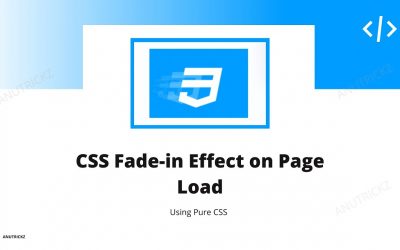 How to Create CSS Fade in Effect on Page Load  – Using css  | CSS transition effects on page load