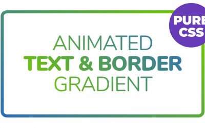 Pure CSS Animated Text & Border Box Gradient Effect