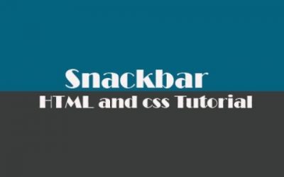 How to make snackbar using Html and css / Html and css Tutorial