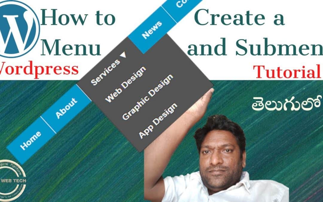 WordPress For Beginners – //How to create a menu in wordpress for your website/wordpress tutorial beginners//David Web Tech//