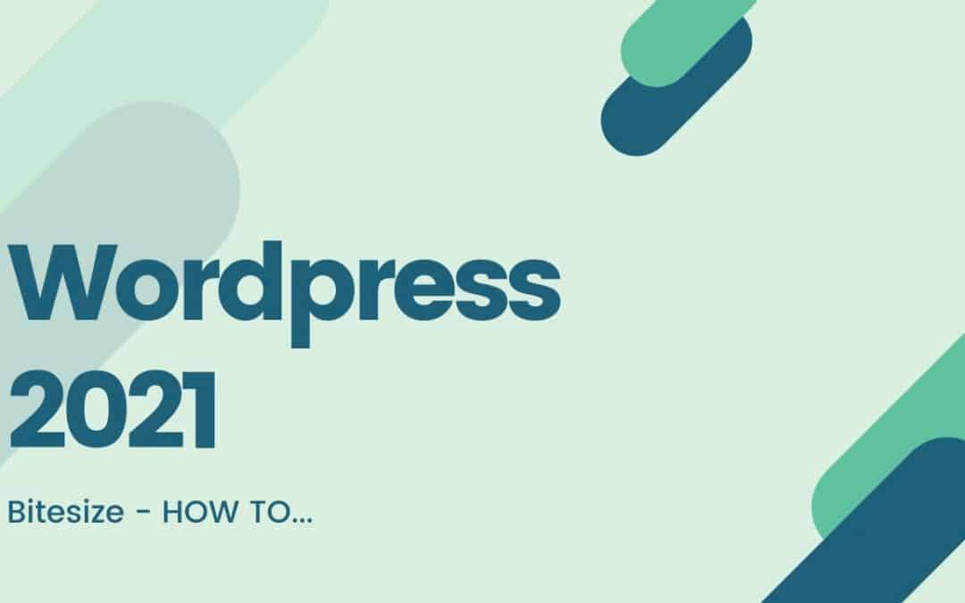 WordPress For Beginners – Setting up a menu category within WordPress (2021)