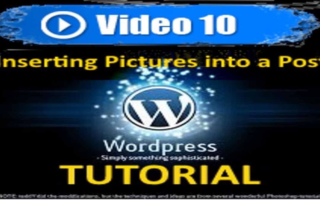 WordPress For Beginners – WordPress Tutorial –  Inserting Pictures into a Post in WordPress – Mastering WP in under 60 minutes