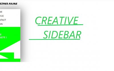 How to create creative side bar with HTML & CSS.