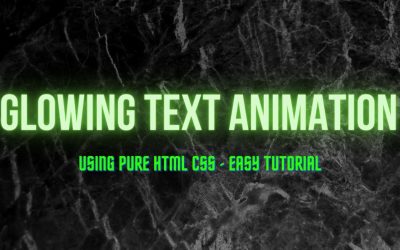 CSS Glowing Text Animation Effect | CSS Neon Text Effect | HTML CSS Animations