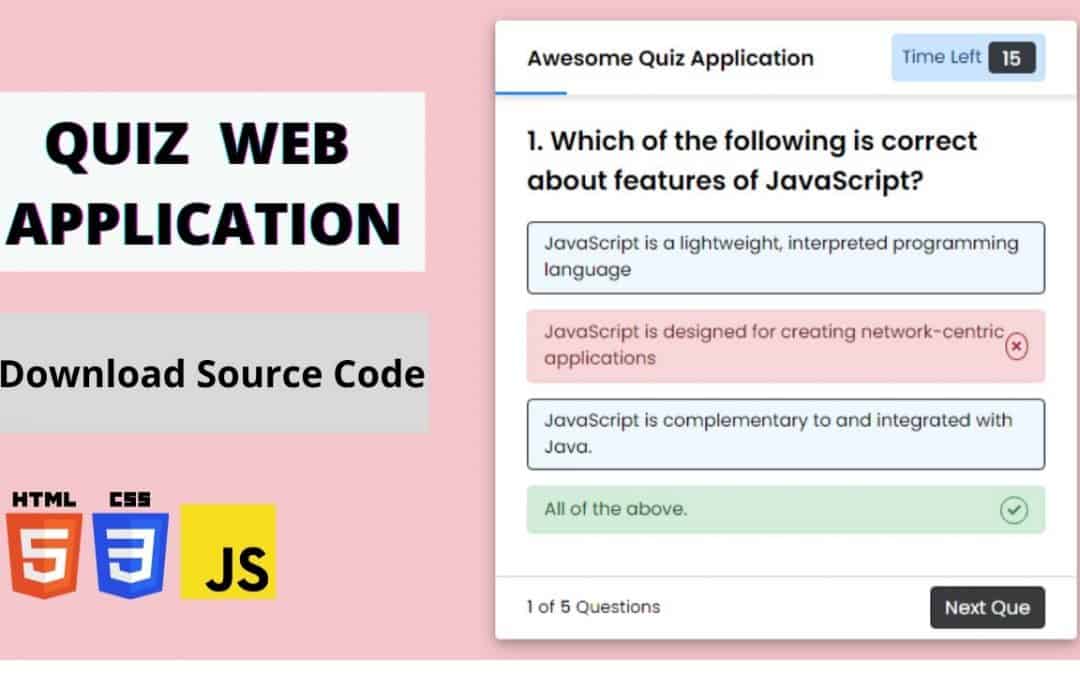 Create a Quiz App with Timer Using HTML CSS & JavaScript  || Quiz App Using JavaScript  || Last Part