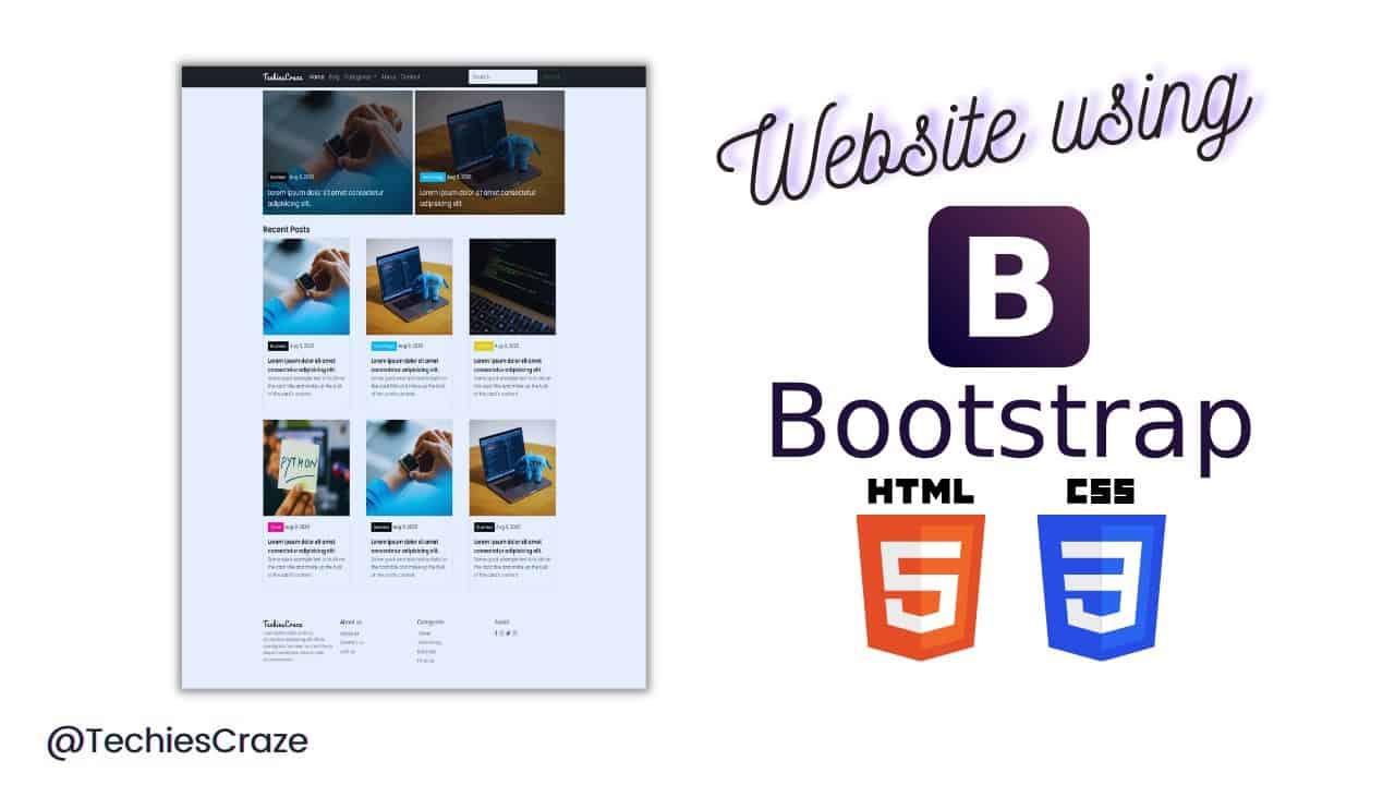 How to make Responsive Website Using Bootstrap HTML & CSS | TechiesCraze