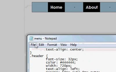 CSS Website Design Tutorial – #4 Setting Up a Menu Bar