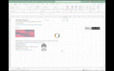 Statusbar Thread, Animated CSS Spinner Class for Excel