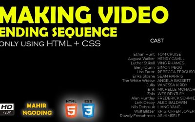 MEMBUAT TEKS ANIMASI ENDING MOVIE | CAST SEQUENCE menggunakan HTML & CSS | MAHIR NGODING