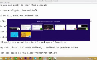 Animate.CSS in Bootstrap Adobe Dreamweaver CC 2015