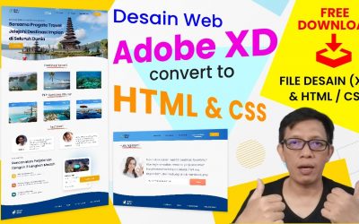 Belajar Desain Web dengan Adobe XD, buat prototype lalu Convert ke HTML CSS.