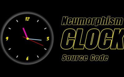 JavaScript Web Analog Clock  CSS Neumorphism Working Analog Clock UI Design.