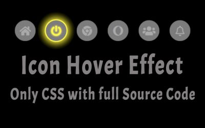 Icon Hover Effect using Only CSS by Easy Coding with full Source Code Link