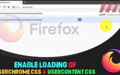 How to Enable Loading of userChrome.css & userContent.css in Firefox