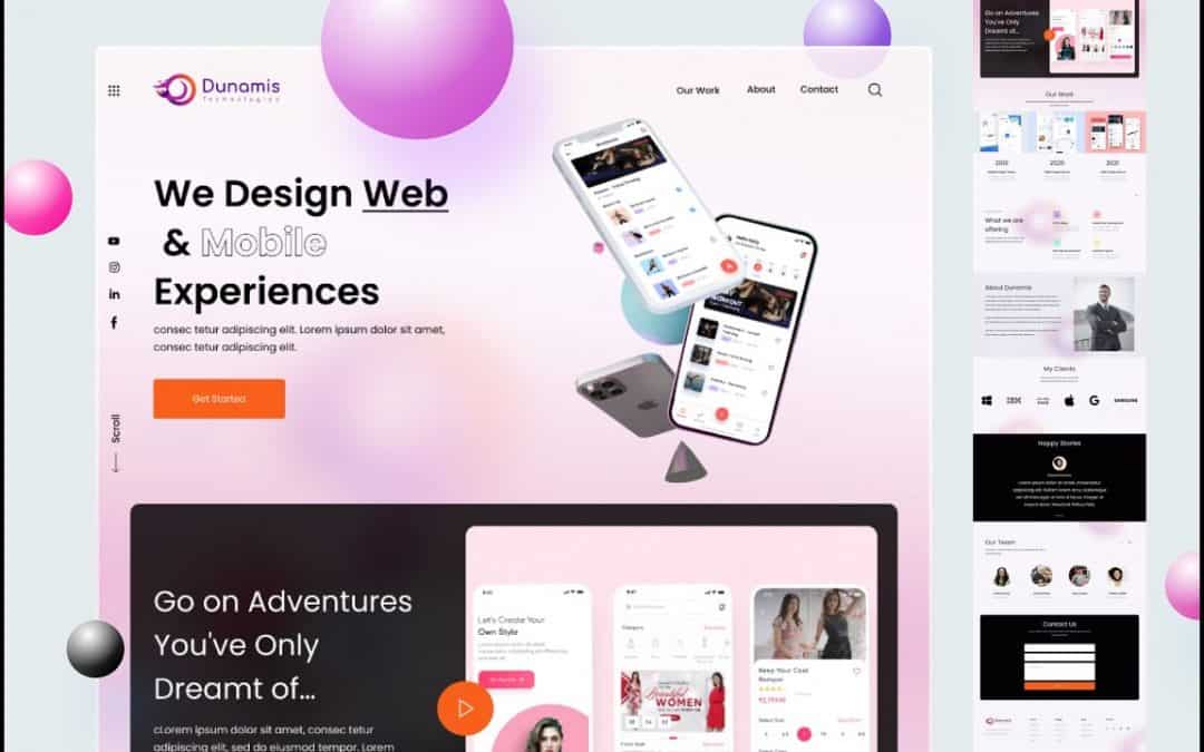 Do It Yourself – Tutorials – Creative Agency Website Design (2021 Trends)  || Figma tutorial | Landing Page Design | Glass Effect