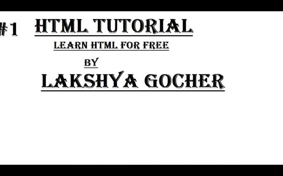 Do It Yourself – Tutorials – Learn HTML | HTML Tutorial | Make Your Own Web Page | Introduction | HTML Part # 1