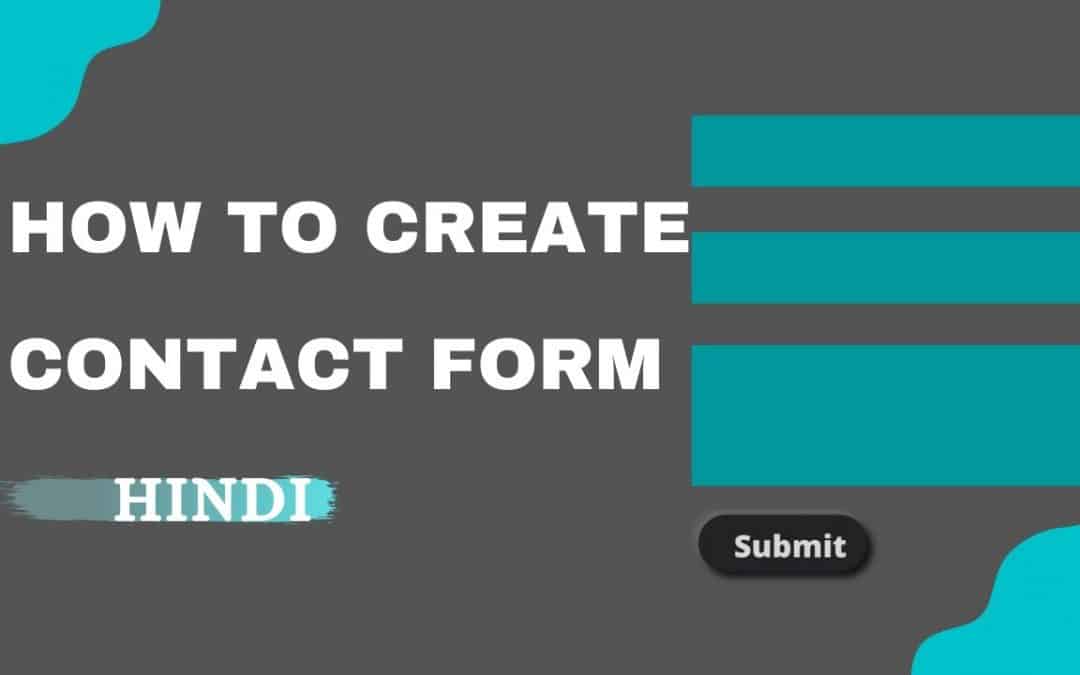 WordPress For Beginners – How to Create a Contact Form in WordPress | Hindi || wordpress tutorial.