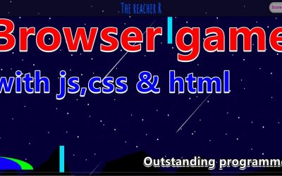 Browser game with JavaScript, css and  html only 2021 the Reacher R2021