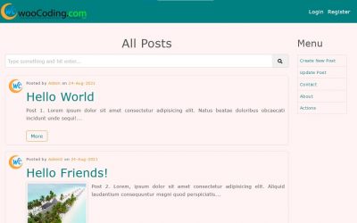 Responsive blog website HTML CSS JavaScript  for django project part – 1 | wooCoding