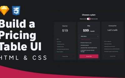 Sketch to HTML & CSS Pricing Table UI