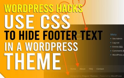 How to Change or Hide Footer Text in WordPress Using CSS Tutorial