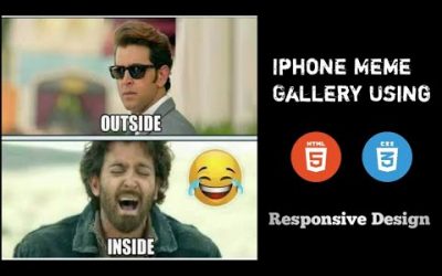 Iphone shot meme gallery webpage using HTML and CSS