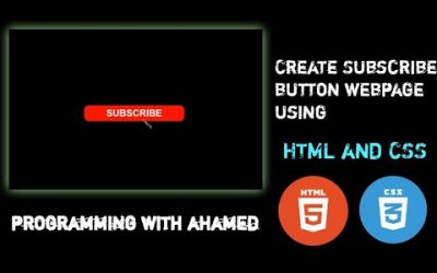 Create Subscribe button web page for youtube channel HTML | CSS