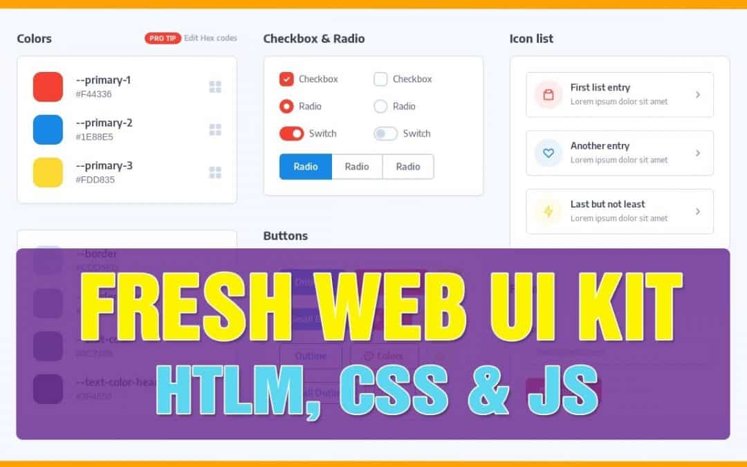 Fresh Front End Web UI Kit Using HTML, CSS & JavaScript | Code Learning Studio