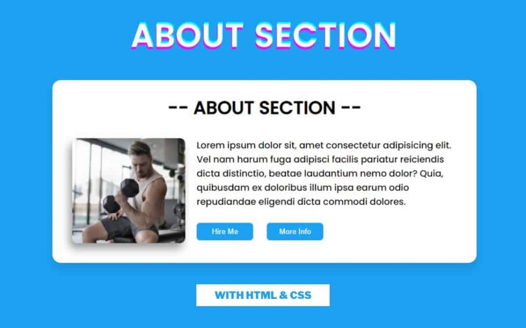 How to make About Section using HTML and CSS | About Us Section with HTML and CSS