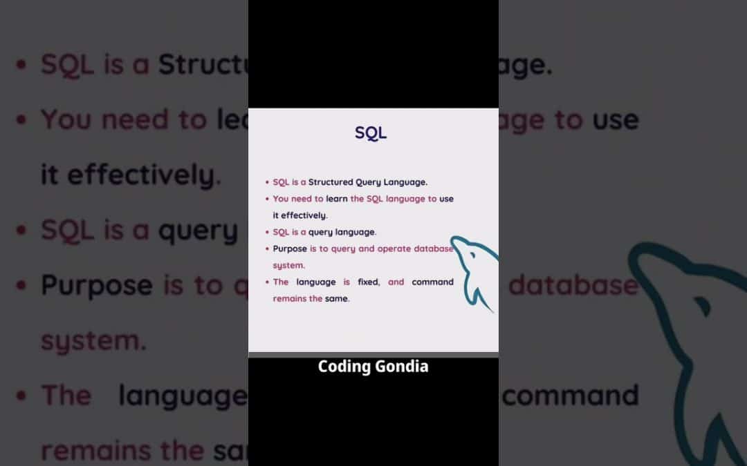 Difference Between SQL and MySQL.. #shorts