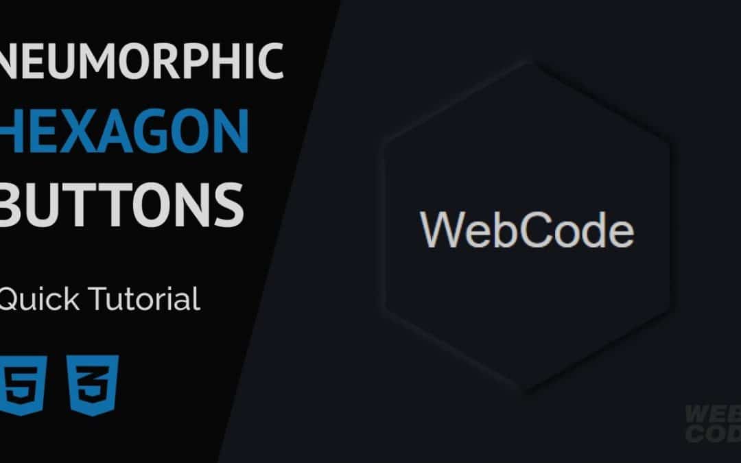 Neumorphic Hexagon Buttons with HTML & CSS (Quick Tutorial).