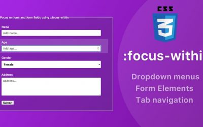 CSS :focus-within pseudo class – use cases